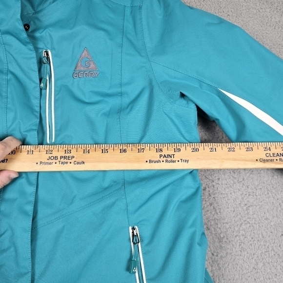 Gerry Jacket Womans Size L Green Fleece Lined Hooded Long Sleeve Insulated Coat - Picture 4 of 16